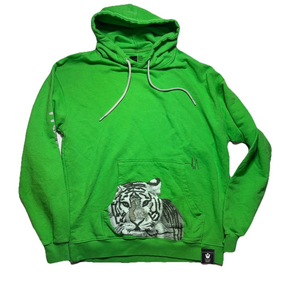Goorin Bros The Farm Green‎ Tiger Private Stripes Hoodie Sweatshirt Mens Large